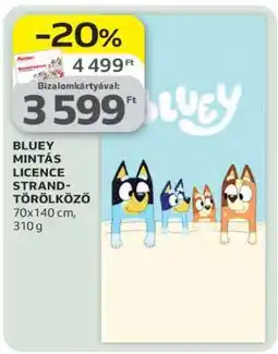 Auchan BLUEY MINTÁS LICENCE STRANDTÖRÖLKÖZŐ ajánlat