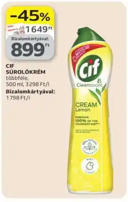 Auchan CIF Súrolókrém ajánlat