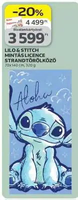Auchan LILO & STITCH MINTÁS LICENCE STRANDTÖRÖLKÖZŐ ajánlat
