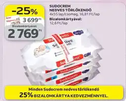 Auchan Sudocrem nedves törlőkendő ajánlat