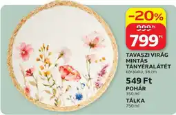 Auchan TAVASZI VIRÁG MINTÁS TÁNYÉRALÁTÉT ajánlat