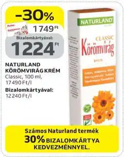 Auchan NATURLAND KÖRÖMVIRÁG KRÉM ajánlat
