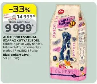 Auchan ALICE PROFESSIONAL SZÁRAZ KUTYAELEDEL ajánlat