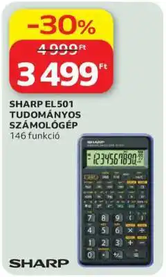Auchan SHARP EL501 TUDOMÁNYOS SZÁMOLÓGÉP ajánlat