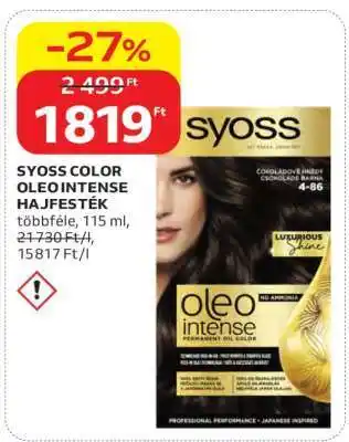 Auchan SYOSS COLOR OLEO INTENSE HAJFESTÉK ajánlat