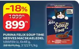 Auchan PURINA FELIX SOUP TIME NEDVES MACSKAELEDEL ajánlat