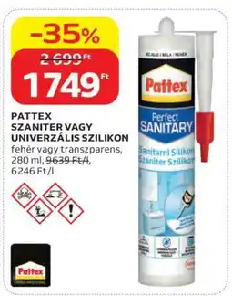 Auchan PATTEX SZANITER VAGY UNIVERZÁLIS SZILIKON ajánlat