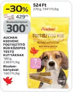 Auchan AUCHAN KEDVENC FOGTISZTÍTÓ RÚD KÖZEPES TESTŰ KUTYÁKNAK ajánlat