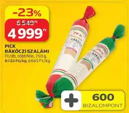 Auchan PICK Rákóczi szalámi ajánlat