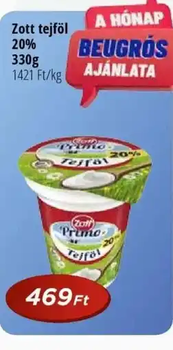 Real Zott tejföl 20% ajánlat