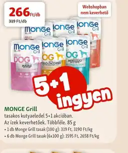 Fressnapf MONGE Grill tasakos kutyaeledel ajánlat