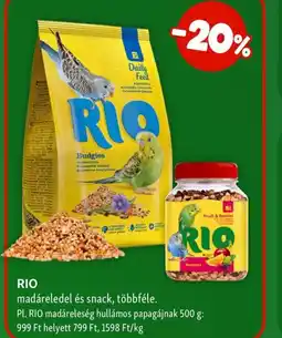 Fressnapf RIO madáreledel és snack ajánlat