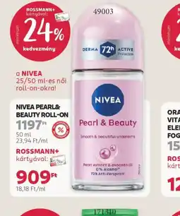 Rossmann NIVEA PEARL 909Ft BEAUTY ROLL-ON ajánlat