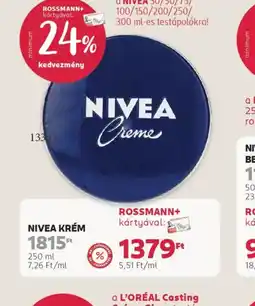 Rossmann NIVEA KRÉM ajánlat