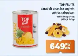 Goods Market TOP FRUITS darabolt ananász enyhén cukros szirupban ajánlat