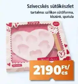 Goods Market Szívecskés sütőkészlet tartalma: szilikon sütőforma, kiszúró, spatula ajánlat