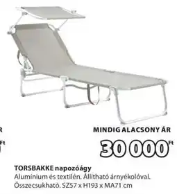JYSK TORSBAKKE napozóágy ajánlat