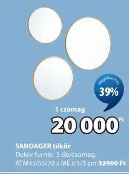 JYSK SANDAGER tükör ajánlat