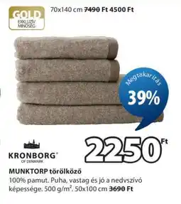 JYSK MUNKTORP törölköző ajánlat