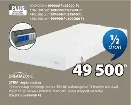 JYSK DREAMZONE STRIA rugós matrac ajánlat