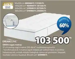 JYSK DREAMZONE DRIVA rugós matrac ajánlat