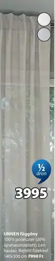 JYSK UNNEN függöny ajánlat