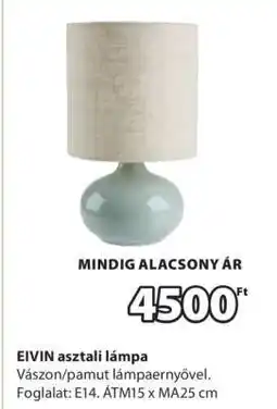 JYSK EIVIN ASZTALI LÁMPA ajánlat