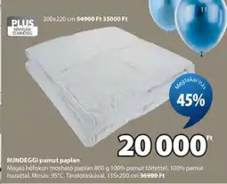 JYSK RUNDEGGI pamut paplan ajánlat