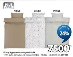 JYSK KREPP ÁGYNEMŰHUZAT-GARNITÚRÁK ajánlat
