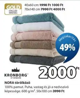 JYSK KRONBORG NORA törölköző ajánlat