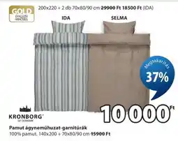 JYSK KRONBORG Pamut ágyneműhuzat-garnitúrák ajánlat