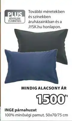JYSK INGE PÁRNAHUZAT ajánlat