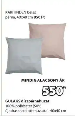 JYSK KARITINDEN belső párna ajánlat