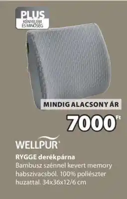 JYSK WELLPUR RYGGE derékpárna ajánlat