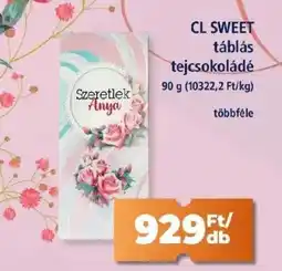 Goods Market CL SWEET táblás tejcsokoládé ajánlat