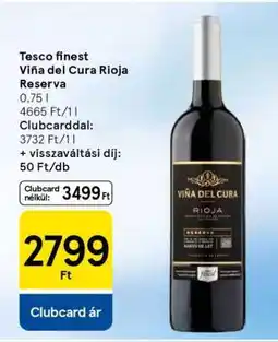 Tesco Tesco finest Viña del Cura Rioja Reserva ajánlat