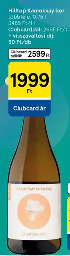Tesco Hilltop Kamocsay bor ajánlat