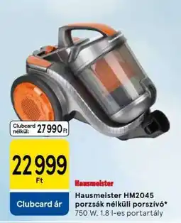 Tesco Hausmeister HM2045 porzsák nélküli porszívó ajánlat