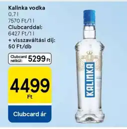 Tesco Kalinka vodka ajánlat