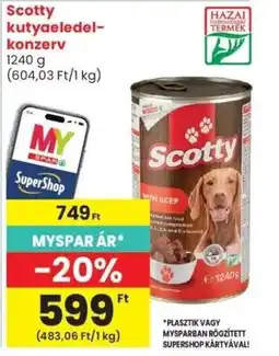 Spar Market Scotty kutyaeledel- konzerv ajánlat