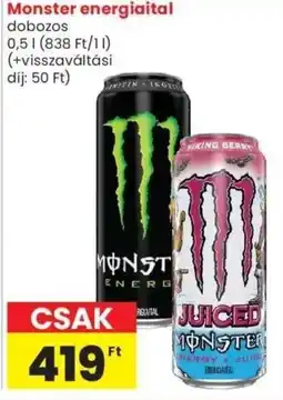 Spar Market Monster energiaital ajánlat