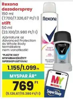 Spar Market Rexona dezodorspray ajánlat