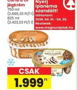Spar Market Carte d'Or jégkrém ajánlat