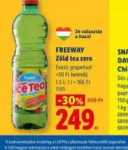 Lidl FREEWAY Zöld tea zero ajánlat
