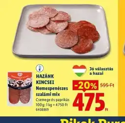 Lidl HAZÁNK KINCSEI szalámi mix ajánlat
