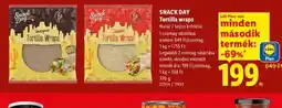 Lidl SNACK DAY Tortilla wraps ajánlat