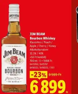 Lidl JIM BEAM Bourbon Whiskey ajánlat