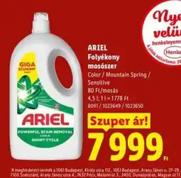 Lidl ARIEL Folyékony mosszer ajánlat