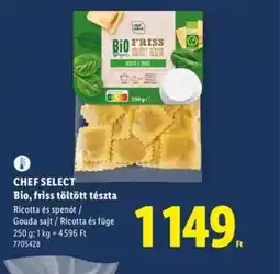 Lidl CHEF SELECT Bio, friss töltött tészta ajánlat