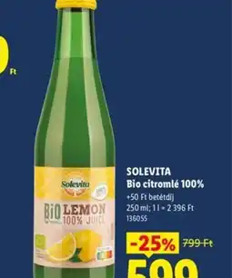 Lidl SOLEVITA Bio citromlé 100% ajánlat